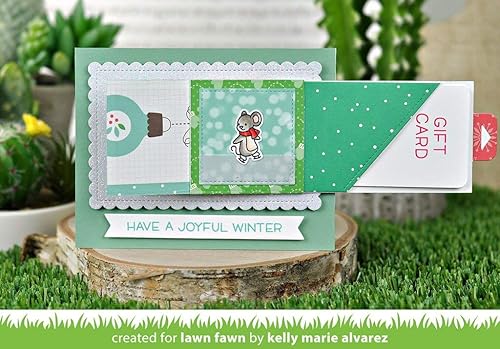 Miniatura 4 de Lawn Fawn Flippin' Awesome - Troquel interactivo y diagonal a juego para tarjeta de regalo, paquete de 2 artículos (LF2043, LF2045)