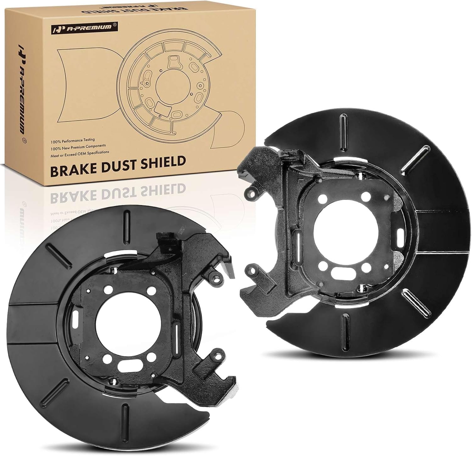 A-Premium Rear Driver and Passenger Side Brake Dust Shield Plate Compatible with Dodge Caravan Grand Caravan Chrysler Town & Country Voyager, 2-PC Set