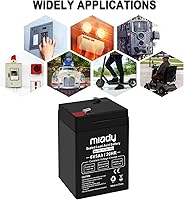 Vista 7 de Miady - Batería recargable sellada de ácido de plomo 6V 5Ah (1 paquete)