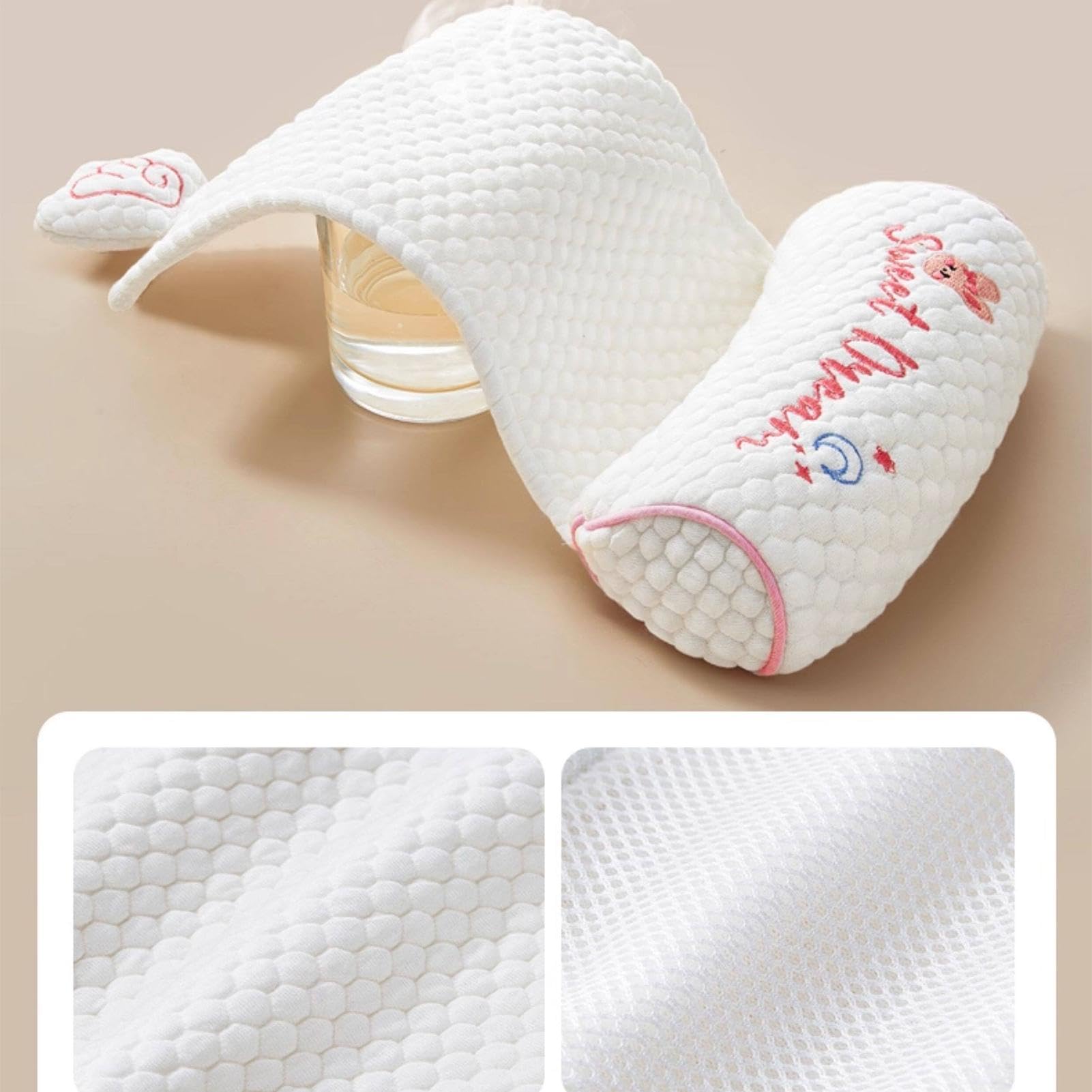 Cuscino modellante per la testa per bambini | Adjustable Breathable Washable Support Pillow | Anti Flat Head Pillows for Crib Stroller Car Seat | Soft Infant Sleep Positioning Cushion Boys Girls