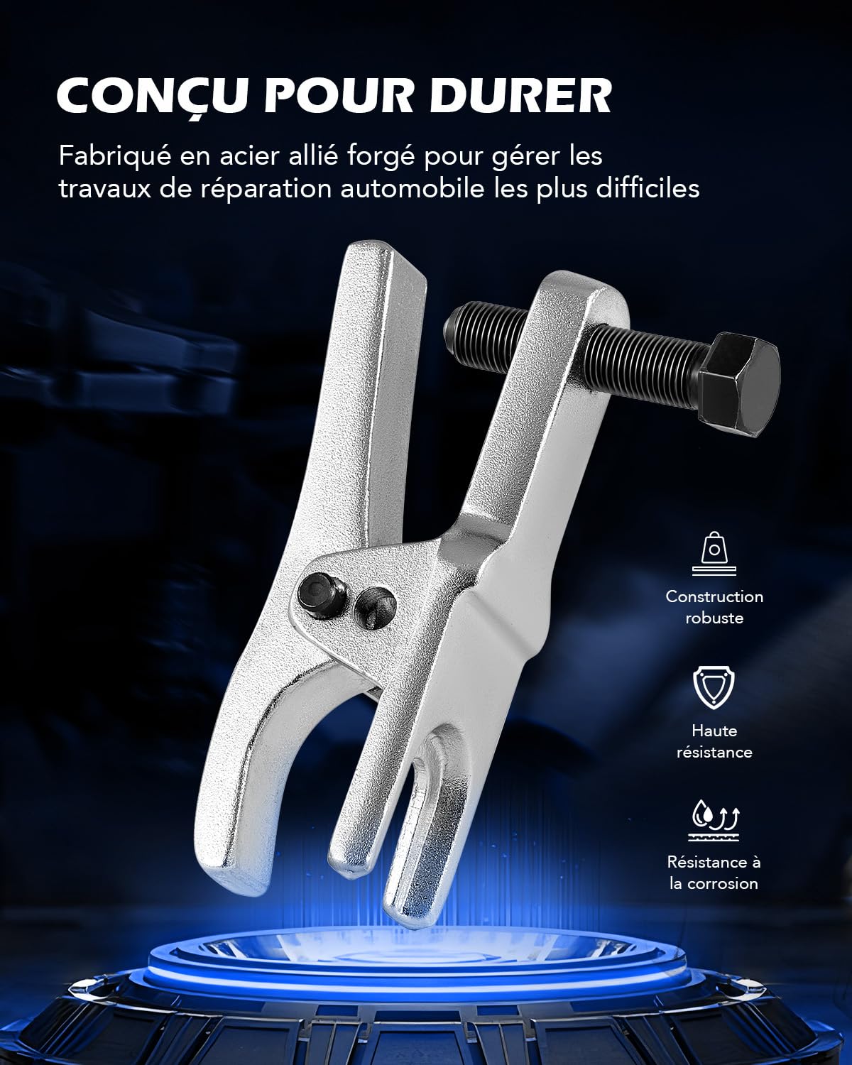 Orion Motor Tech Coffret 5-en-1 Extracteur de Rotule et Arrache-Rotule, Kit d'Outils pour Train Avant avec Séparateur de Rotule de Direction et de Suspension, Biellette et Bras Pitman (BS06)