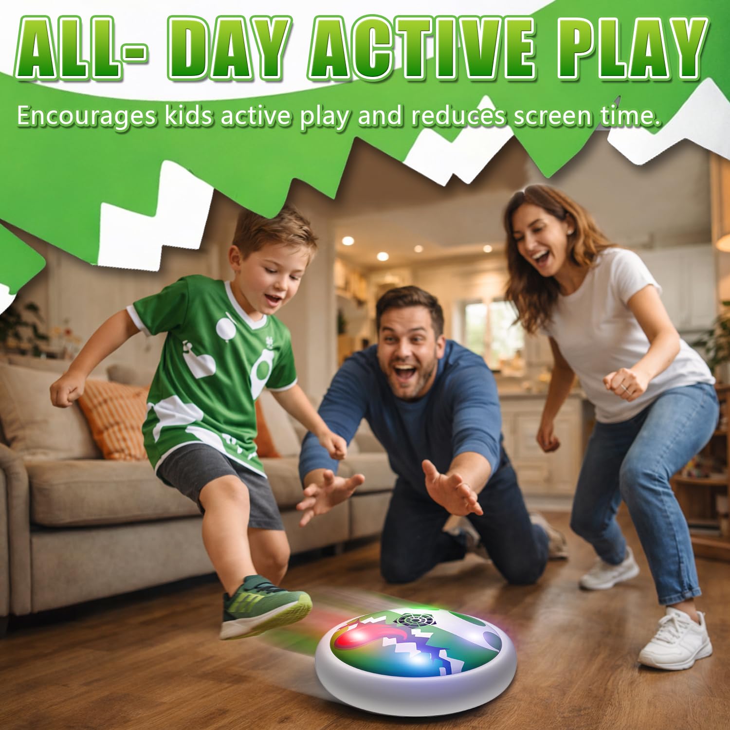 Yosi Hover Fußball für Kinder, Super Bro Spielzeug, Air Power Football Spielzeug mit LED, Indoor Fussball Spiel für Jungen Mädchen 3-12 Jahre, Kinder Geschenke 3-10 Jahre