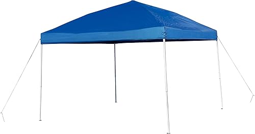 Miniatura 2 de BizChair Tienda de campaña con toldo de pierna inclinada para eventos emergentes azules de 10'x10' con bolsa de transporte