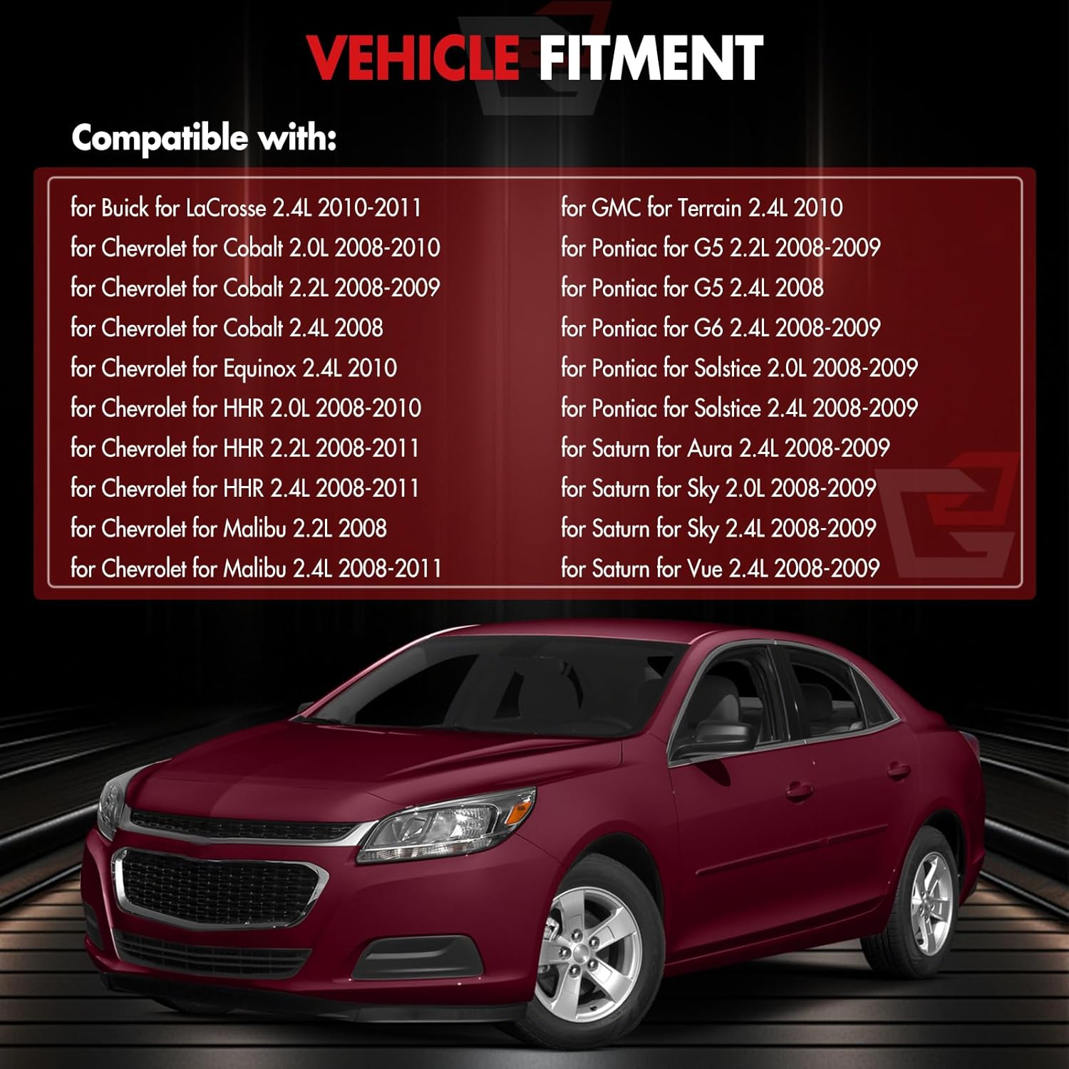 New Starter Replacement for Chevrolet for Cobalt 2.0L 2008-2010 for Pontiac for G5 2.2L 2008-2009 for Saturn for Vue 2.4L 2008-2009, 323-1657 SR8647X, 1.4kW/12 Volt Starter