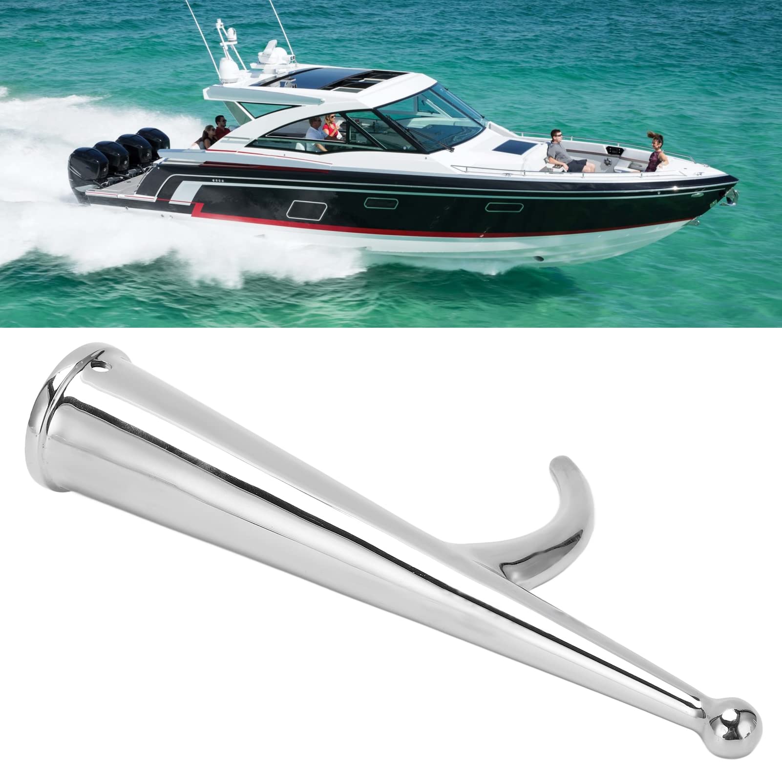 Estremità del mezzo marinaio galleggiante, testa di mezzo marinaio resistente alla ruggine 28 mm/1,1 pollici in acciaio inossidabile per yacht da ormeggio