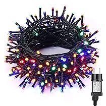 PhilzOps Albero di Natale Catene Luminose 10M 100 LED, Decorazione Esterno e Interno 8 Modalità IP44 Impermeabile Stringa Luci per Festive Festa (Colorate)