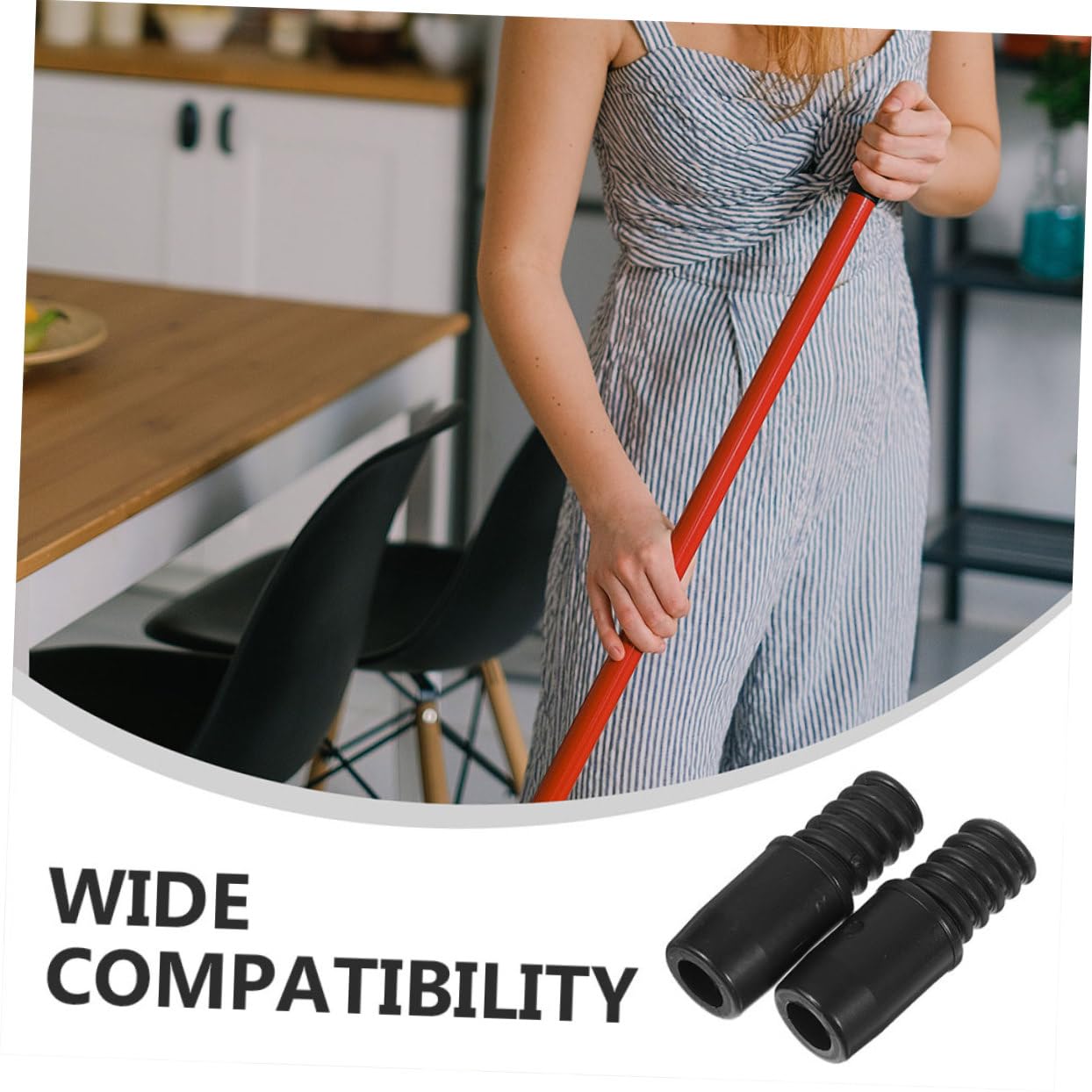 6 Piezas Adaptador de Roscada para Mango Telescópico para Fregona y Herramientas de Limpieza Compatible con Varillas de Material Duradero y Práctico