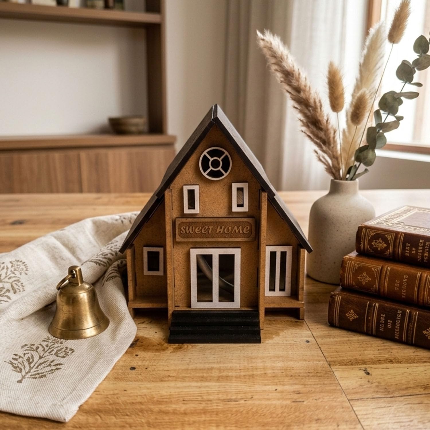 Decorative Night Light Mini House for Home Office Desk Decoration-image-0