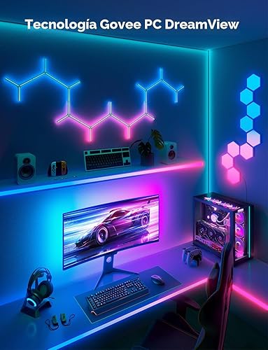 Miniatura 4 de Govee Luz de juego para monitor G1, retroiluminación LED RGBIC para PC de 27 a 34 pulgadas, luces LED inteligentes para monitores con combinación de