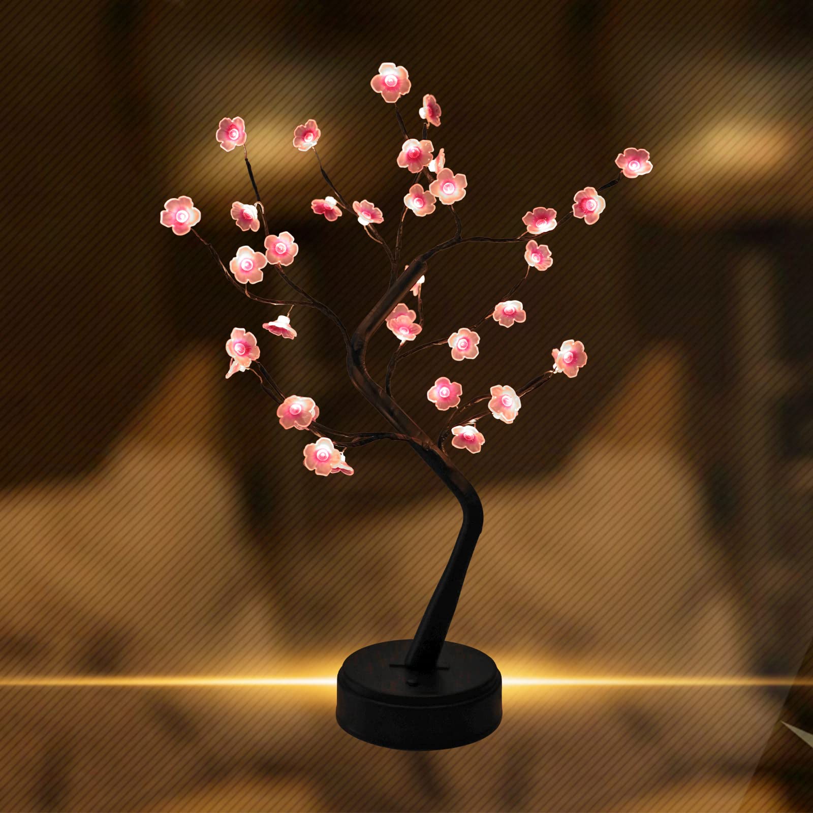Buy KOXHOX Cherry Blossom Tree Lamp, Bonsai Tree Light with 36 LED Japanese Decor Flower Lights