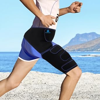 Hip Brace for Sciatica Pain Relief Devices Adjustable Hamstring,Thigh,Groin Compression Wrap Sciatic Nerve Brace for Men and Women Support for Sciatica Hip Pain Relief Right