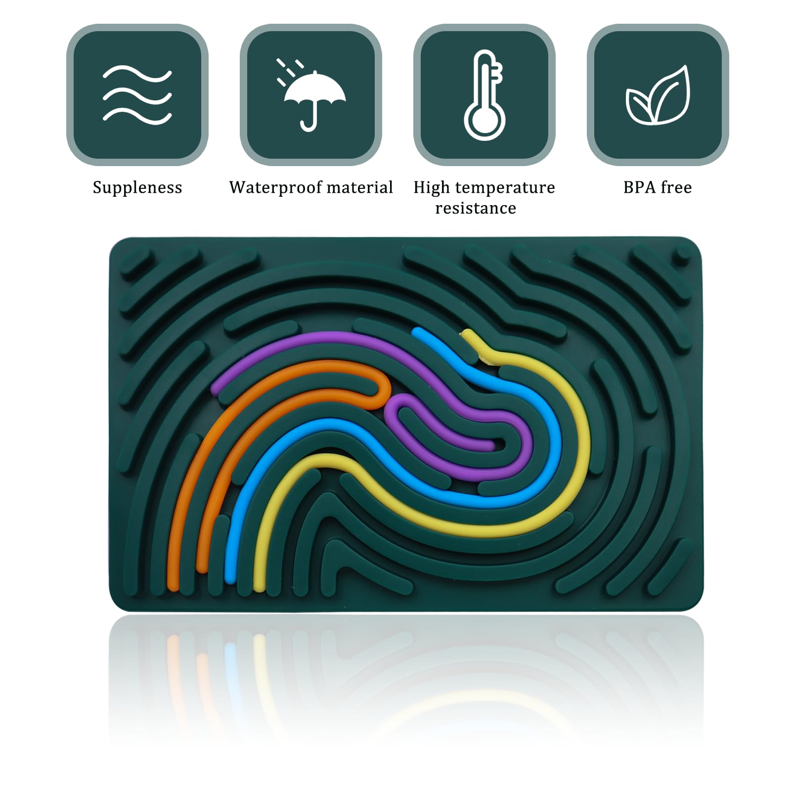 GETRICH Sensory Activity Board, Push Peel Sensory Board Silicone Fidget Toys with Portable Bag & 24 Strings - Image 3