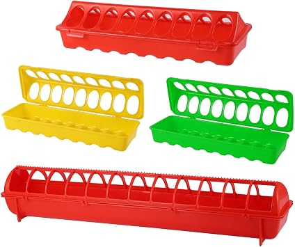 Plastic Flip-Top Poultry Bird Feeder Ground Chicken Bird Feeder Trough Pheasant Feeding Bucket Quality Chick 20/30/40/50cm 20cm