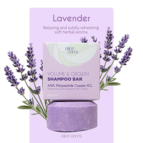 Miniatura 3 de Barra de champú voluminizante para cabello fino y fino  con péptidos de cobre, vinagre de sidra de manzana y aceite de aguacate  Larga duración, pH