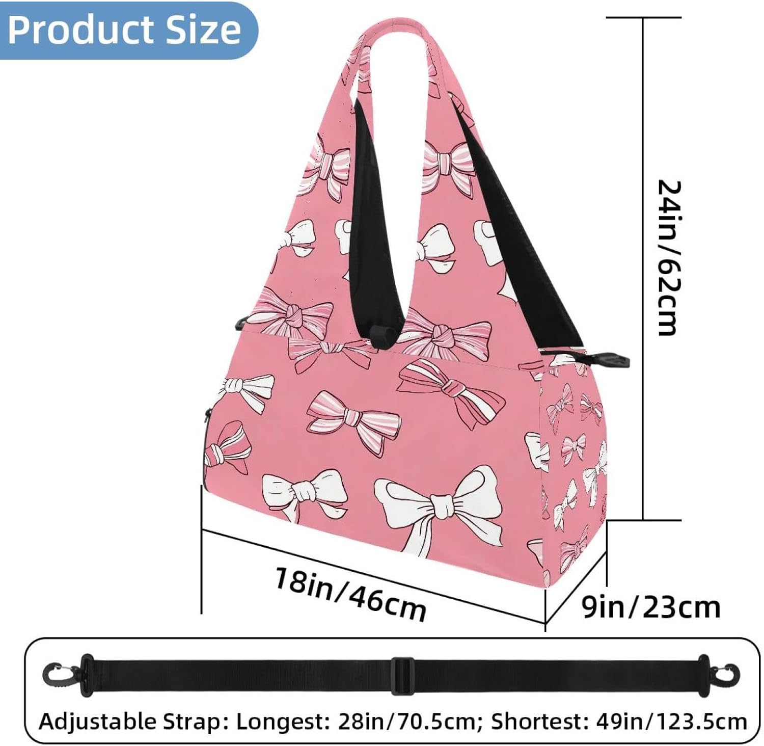 Yoga Mat Bag, Gym Workout Bag with Shoe Compartment, Love Hearts Pilates Bag for Women, Quick Access Storage Yoga Tote Bag for Sports Travel Office