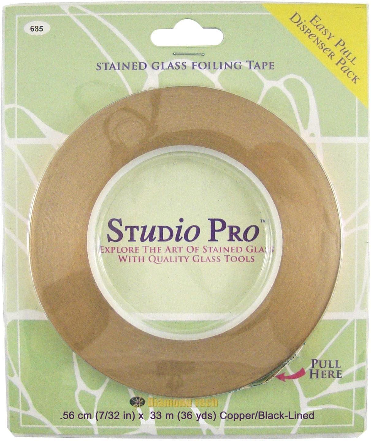 Studio Pro 7/32-Inch Black Lined Copper Foil