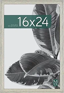 MCS Studio Gallery 16x24 Poster Frame Gray Woodgrain, Vertical & Horizontal Wall Hanging Large Picture Frame for Photos, Posters & Art Prints (1-Pack)