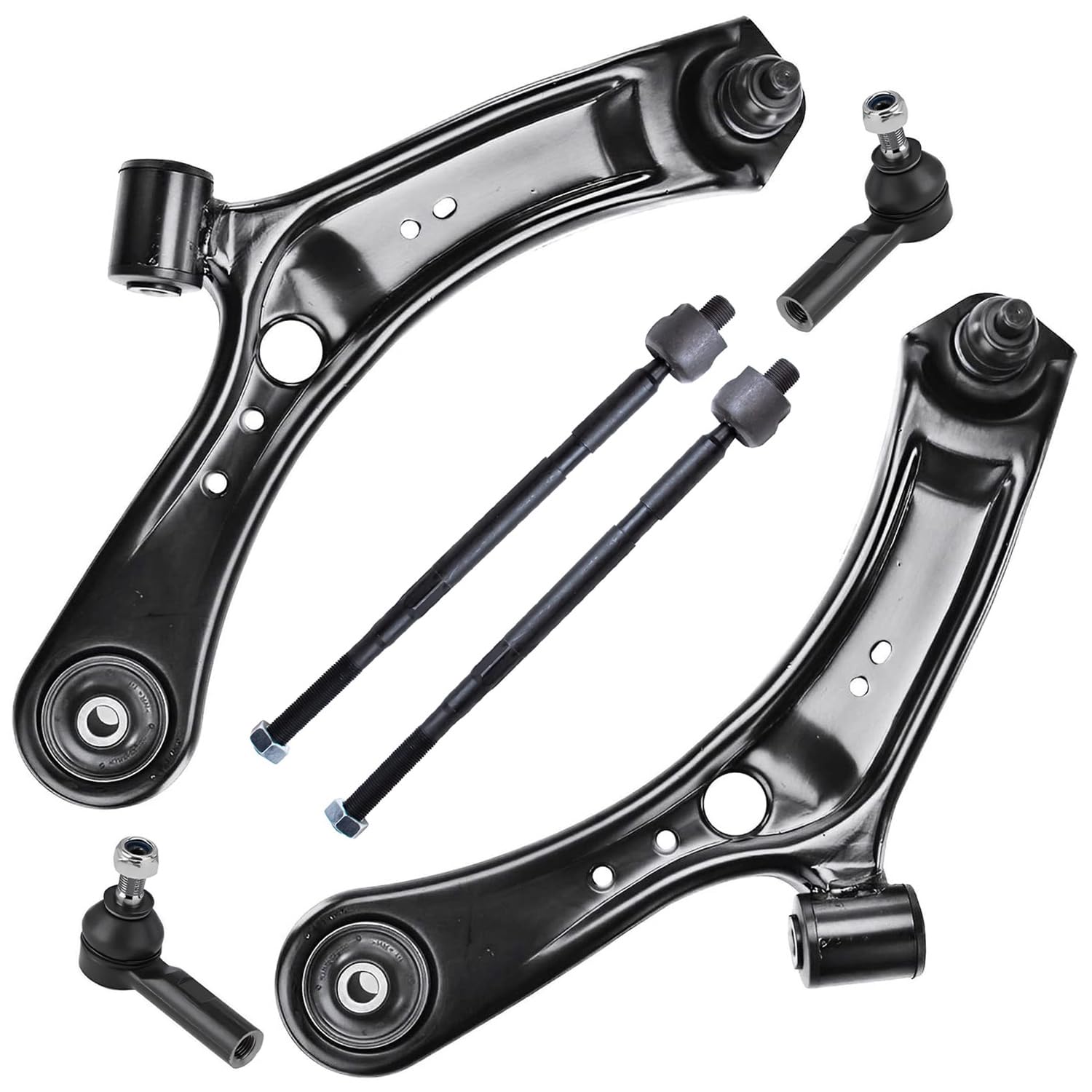 Detroit Axle - Front Lower Control Arms w/Ball Joints Inner Outer Tie Rod