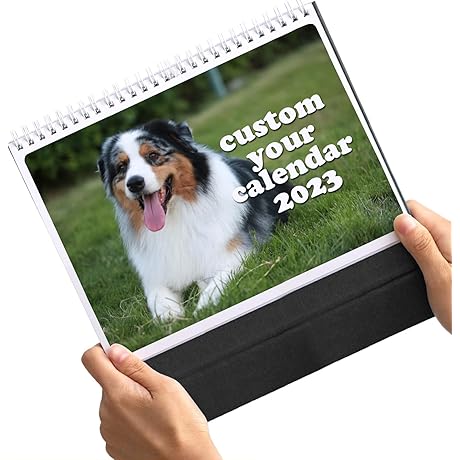 2023 Yearly Personalized Photo Calendar - 12 Custom Pictures Desk Wall Full...