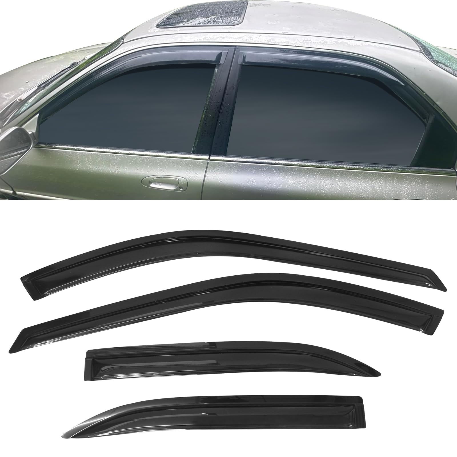 Amazon.com: Fit 1994-1997 Honda Accord 4 Door Slim Style Acrylic