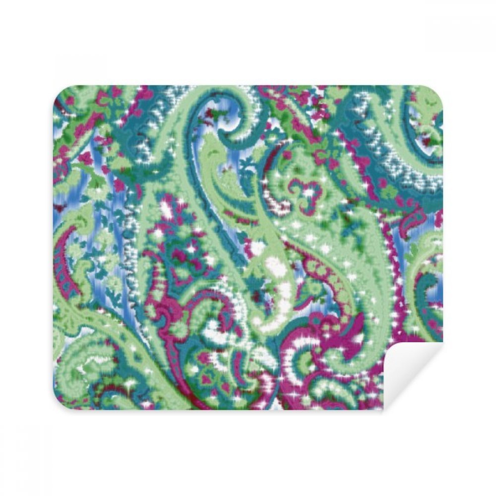 Flower Green s Pattern Cleaning Cloth Screen Cleaner 2pcs Suede Fabric