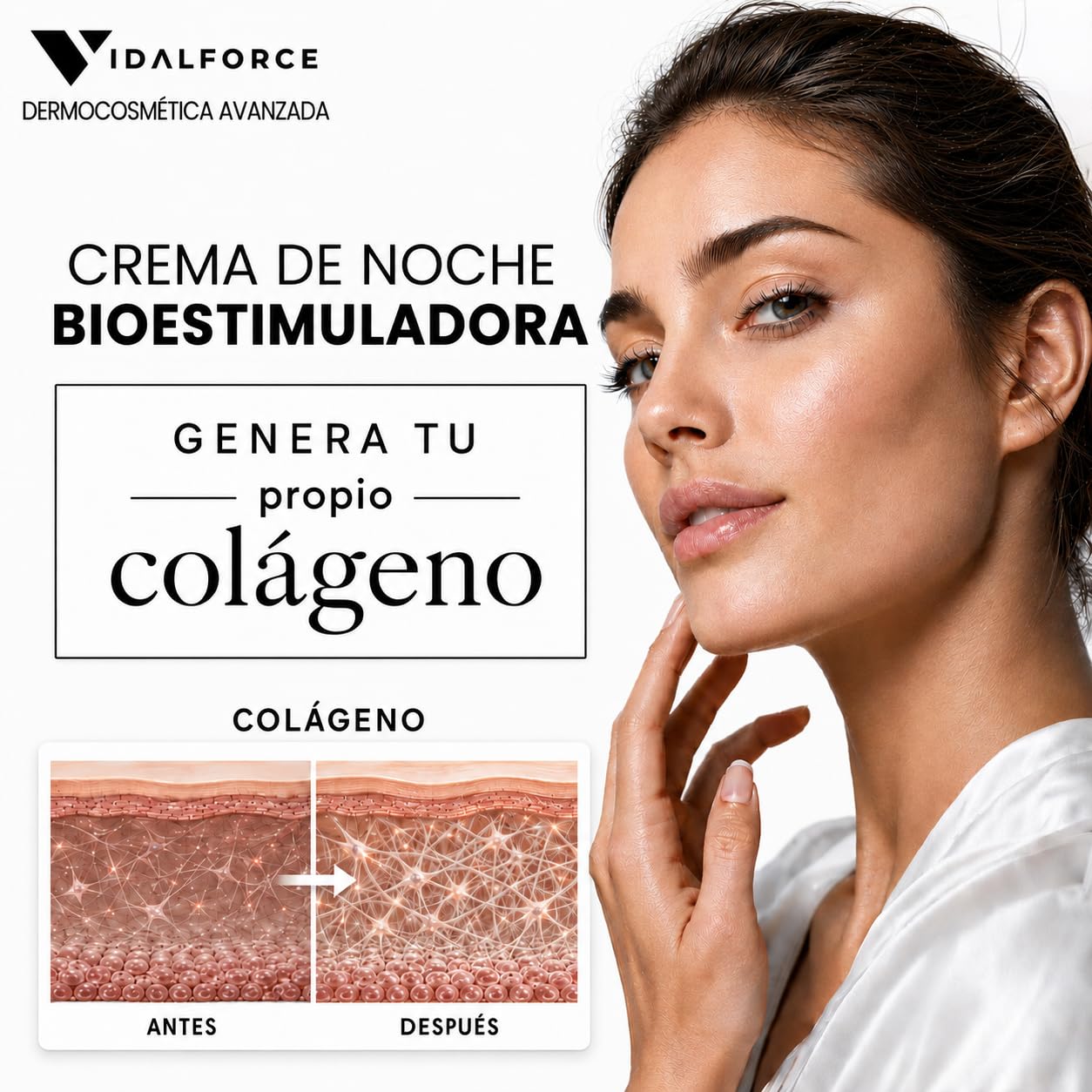 GLOW NIGHT Crema Antiarrugas - Rejuvenece 5 años - Crema Noche I 100/100 en Yuka I Retinol Encapsulado, Ácido Hialurónico Full-Spectrum y Bakuchiol 50ml