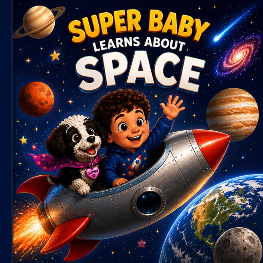 Super Baby Learns About Outer Space: A Cosmic Adventure with Johnny (The Adventures of Baby the Super Dog)