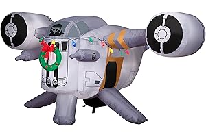 8' Gemmy Airblown Star Wars The Mandalorian Razor Crest Ship Yard Decoration