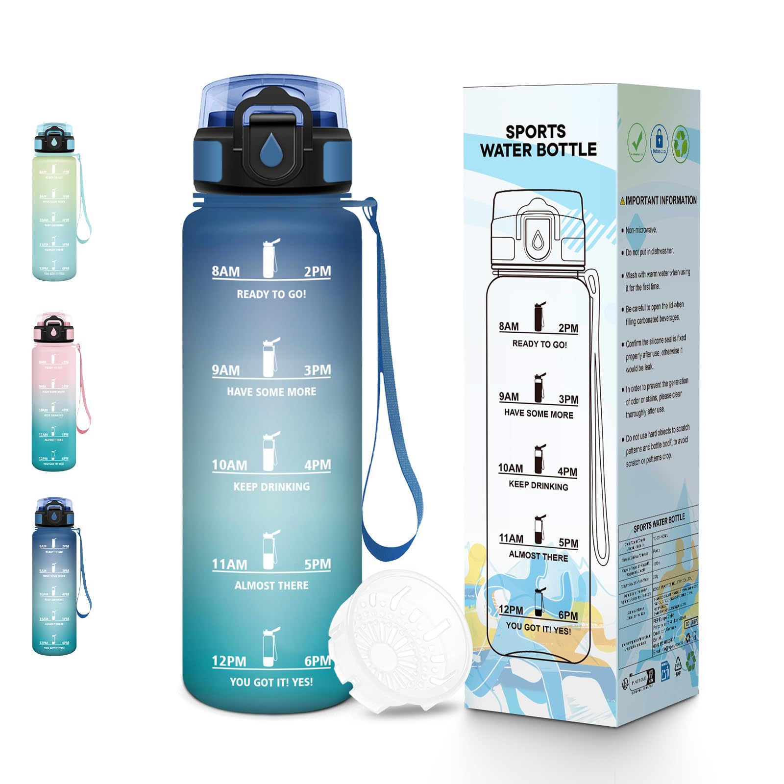 Borraccia Da 5 Galloni (19L) Senza BPA – Per Erogatori Acqua Carico Superiore E Inferiore – Blu