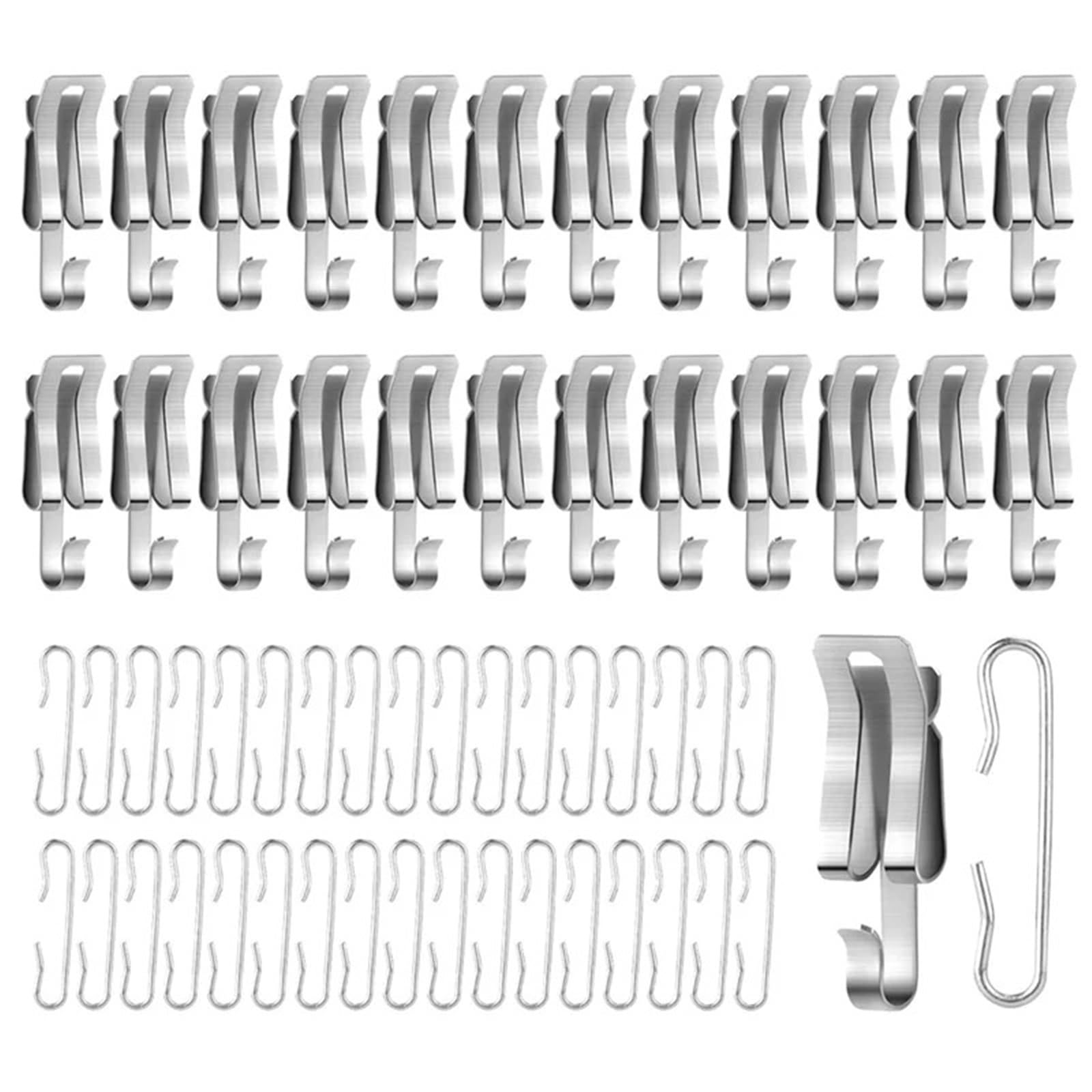 Roof Clips 100/50Pcs Heat Cable Roof Clips and Spacers Metal De Icing Hooks and Set Outdoor Gutter Tape(50pcs)