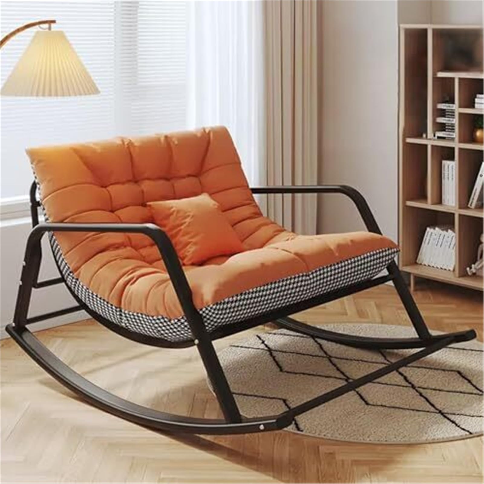 Chaise longue jardin respirant avec accoudoirs et coussins doux