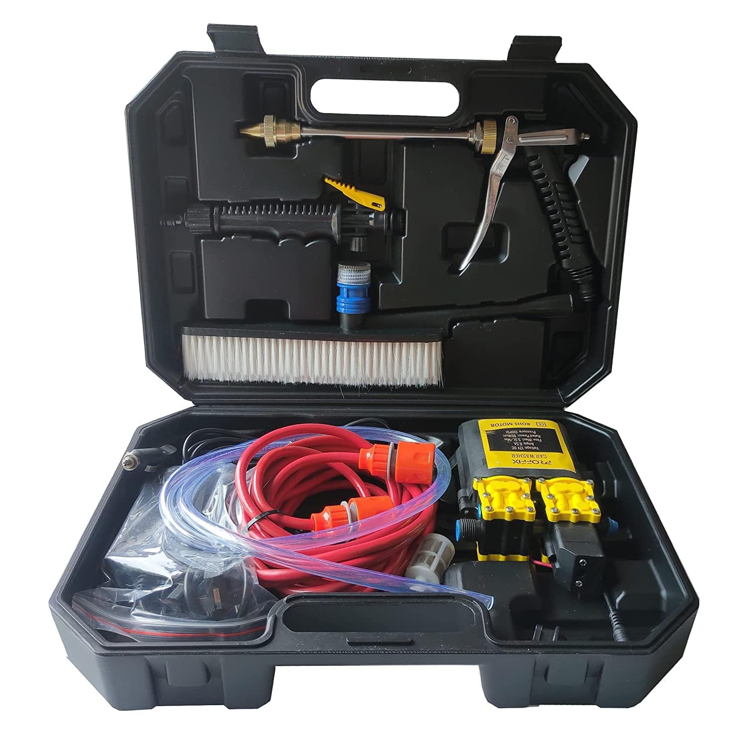 See full amazon price history chart for PROFFIX 12 Volt AC/DC 130 psi Pressure Washer for Home Cleaning, car and Bike with Hose and Spray Gun (with Carry Case) PROFFIX 12 Volt AC/DC 130 psi Pressure Washer for Home Cleaning, car and Bike with Hose and Spray Gun (with Carry Case) (B0CST9KD1T) Amazon Price History, Amazon Price Tracker
