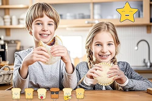 Miniatura 7 de Cortadores de sándwiches y selladores para niños, máquina de sándwiches sin corteza, ideal para lonchera y lonchera Bento para niños y niñas