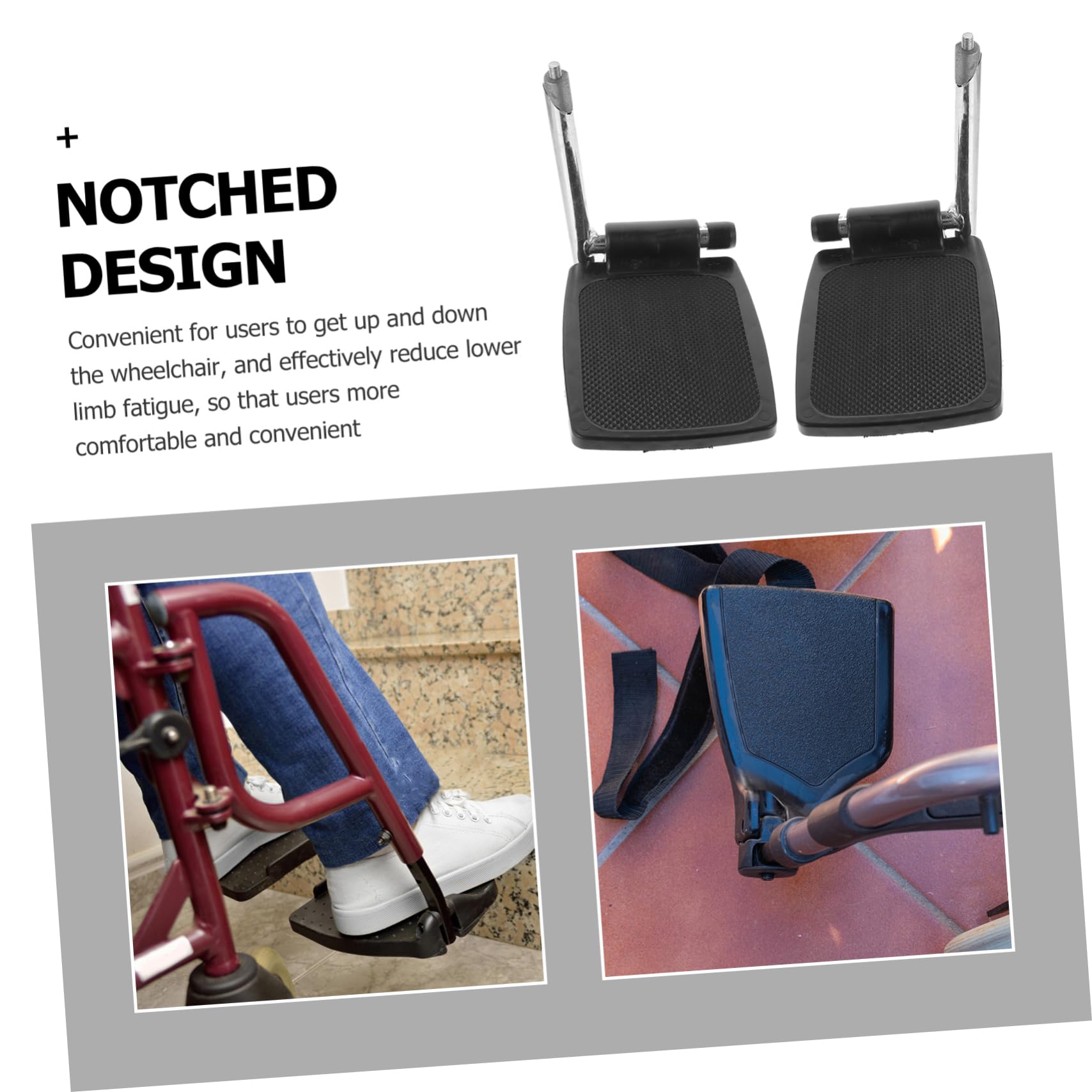 PACKOVE Reposapiés Elevable para Silla de Ruedas Pedal Resistente y Soporte Engrosado para Personas Mayores Color Aleatorio