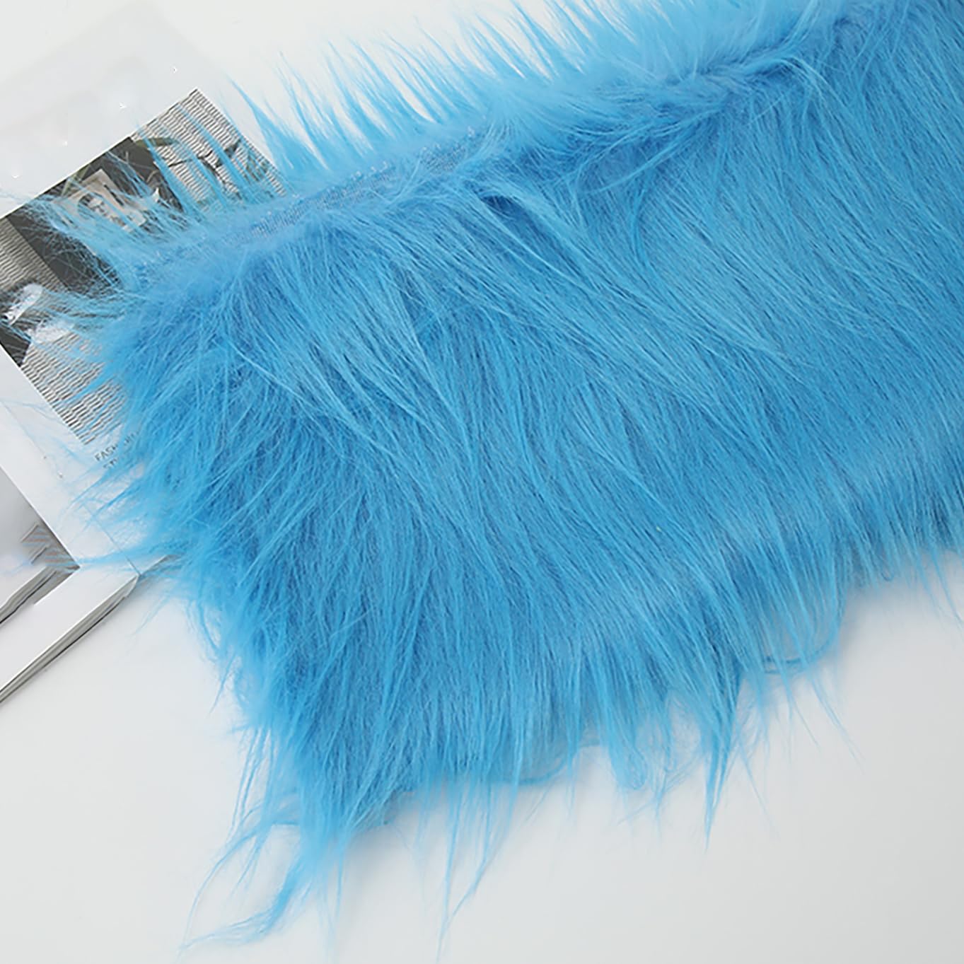 Faux Fur Plush Fabric Long Pile 12cm Fluffy Fuzzy Craft Fur for Gnomes Beard Santa Claus Hair Dwarf Cosplay Costume DIY Craft Decoration 20 Colors(Size:50x50cm,Color:Light Pink)