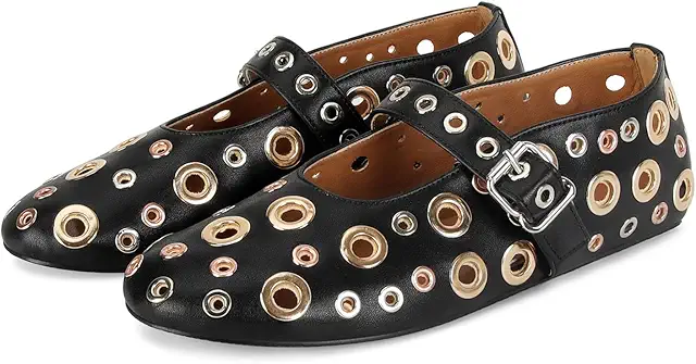 Ballerine Donna in Rete Leopardata con Fibbia Mary Jane - Comode e Casual