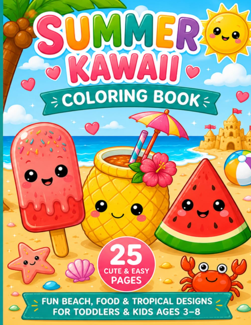 Summer Coloring Book for Kids: Fun Summer Activity Book for Toddlers and Preschoolers