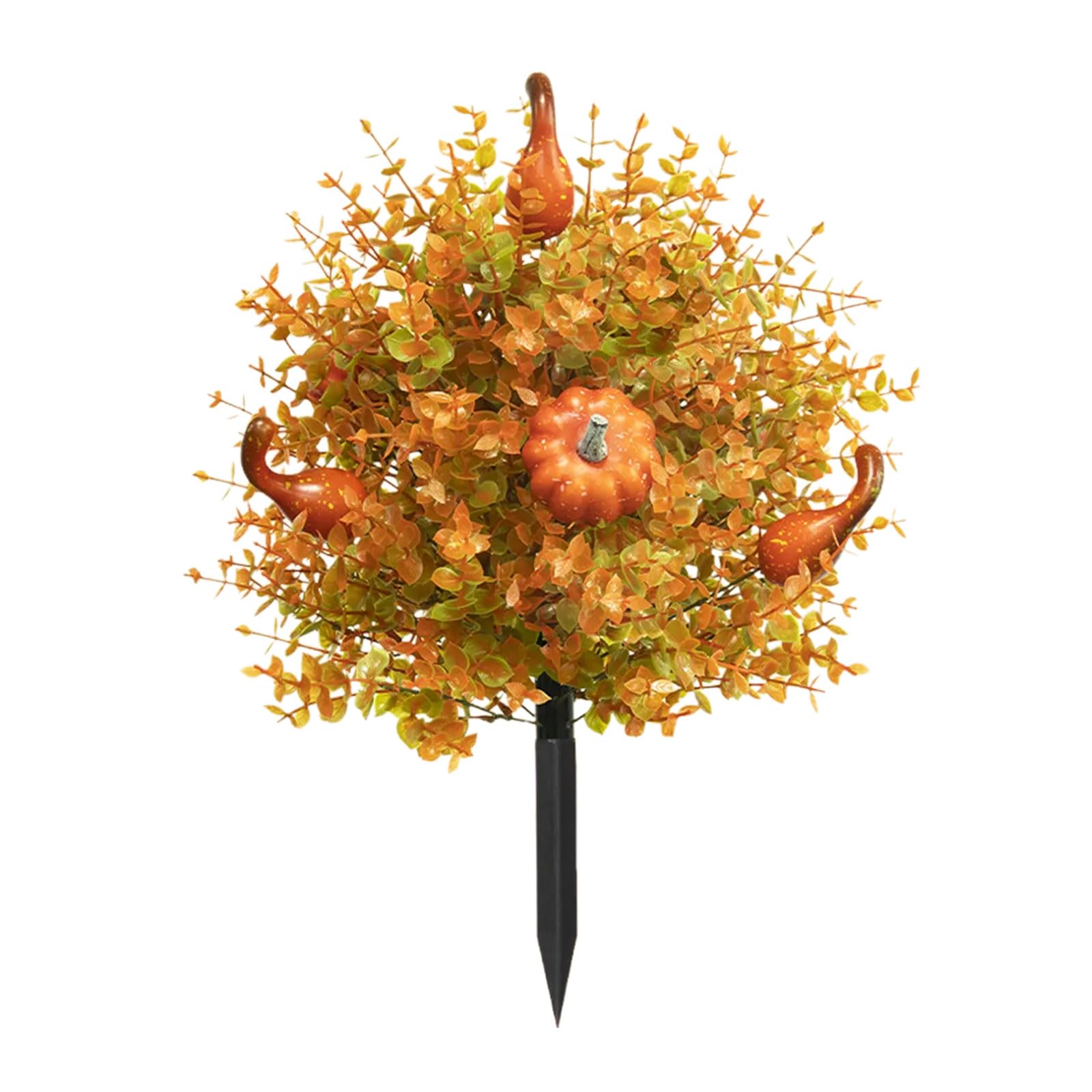 Veltros Seasonal Table Accent Pick with Pumpkin, Halloween Floral Decor for Entry Consoles, Centerpieces, Store Displays Seasonal Centerpiece Wreath Filler Tabletop Accent Harvest Decor Entry Styling
