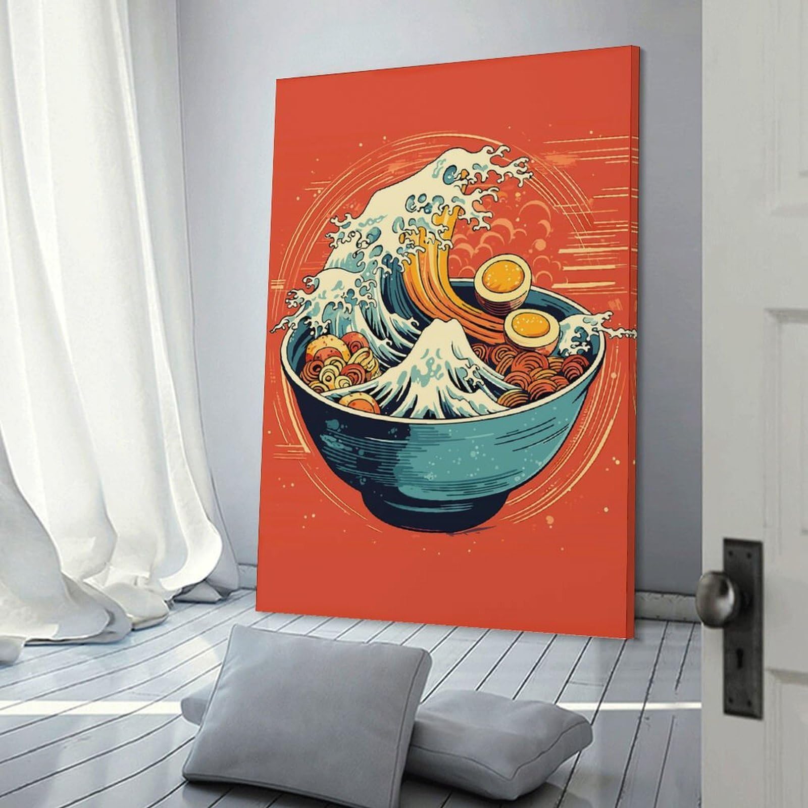 Junmoney Frame-Ramen Japanese Food Wall Art Print Ramen Japanese Food, 20X30inch(50X75cm), For Picture Wall Styling In Lounge Or Bedroom, Wall Decor Suited To Curated Displays