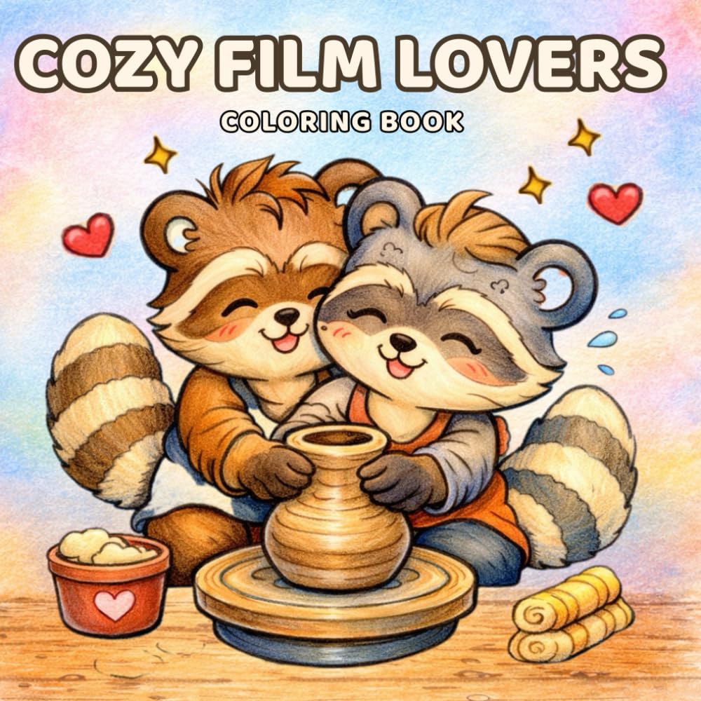 Cozy Film Lovers Coloring Book: Libro da Colorare per Adulti e Ragazzi con Parodie Cinematografiche con Animali Teneri – Antistress, Relax e Regalo Perfetto per Amanti del Cinema