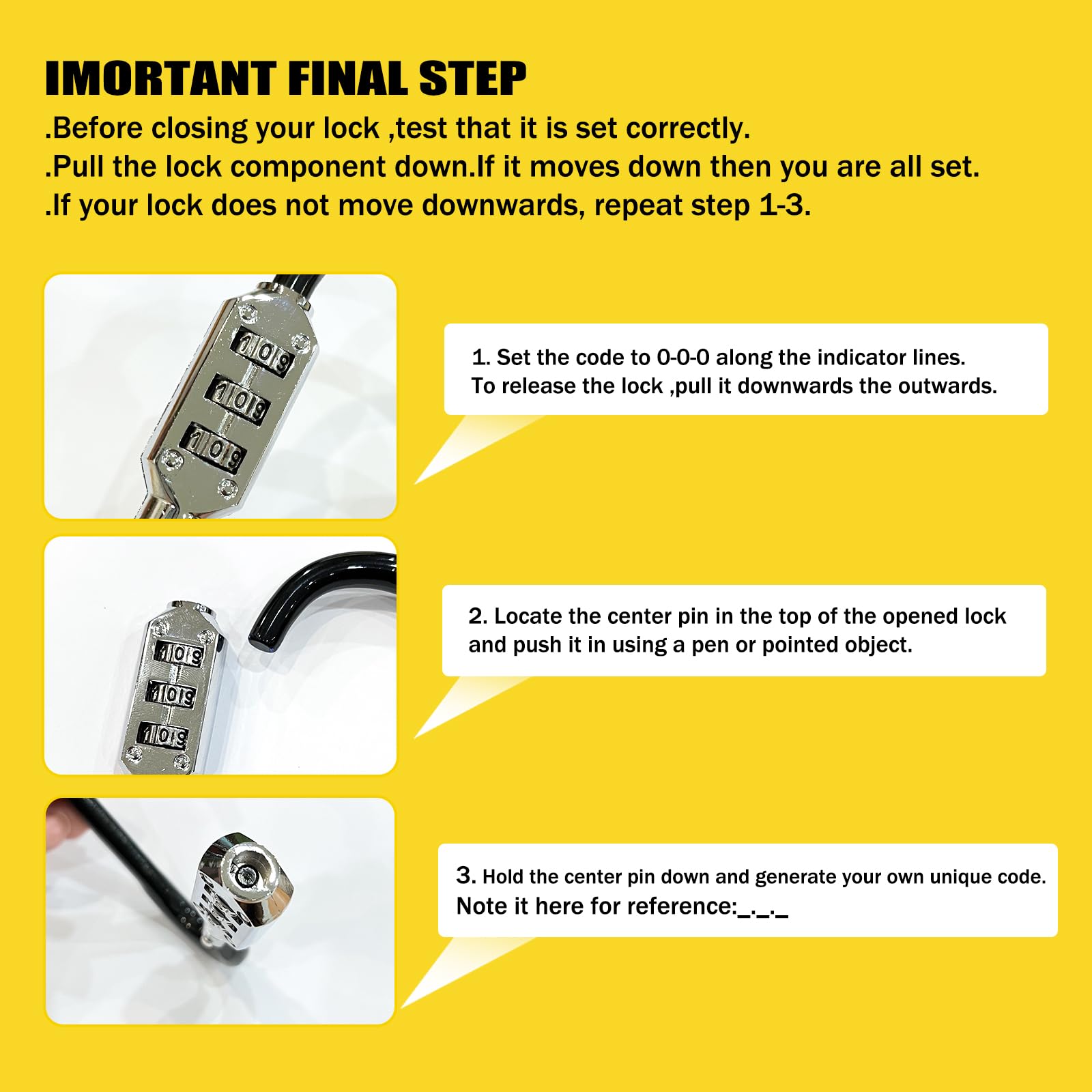 Axiniu Heavy Duty Anti-Theft Bicycle U Lock,with 4-5ft Length Security Cable| Mounting Bracket| Keys| 3-Digit Combination Lock for Mountain Bike Electric Bike Folding Bike