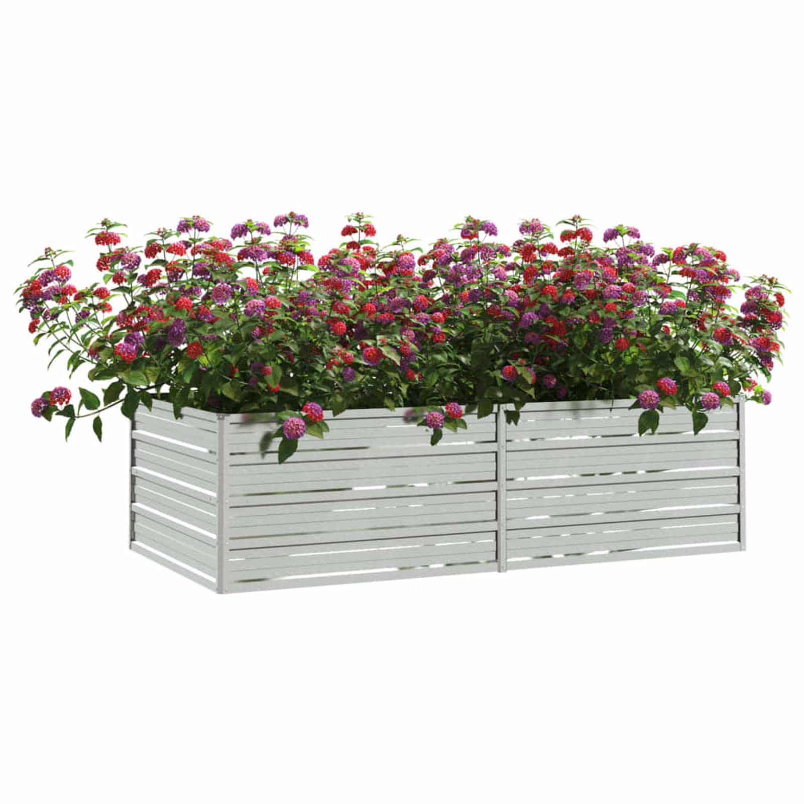 Chusui Arriate, Mesa De Cultivo, Huerto Domestico, Cultivo De Plantas Aromaticas, Arriate De Jardín, de Acero galvanizado Plateado 160x80x45 cm