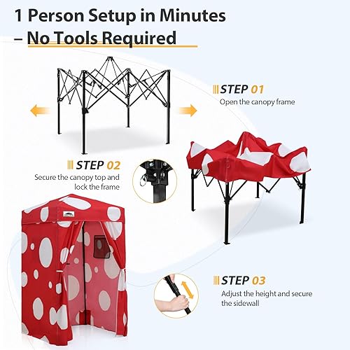 Vista 244 de EAGLE PEAK Flex - Toldo emergente ultra compacto de 4 x 4, refugio solar, vestidor, toldo portátil de privacidad tipo cabana para piscina, sesiones