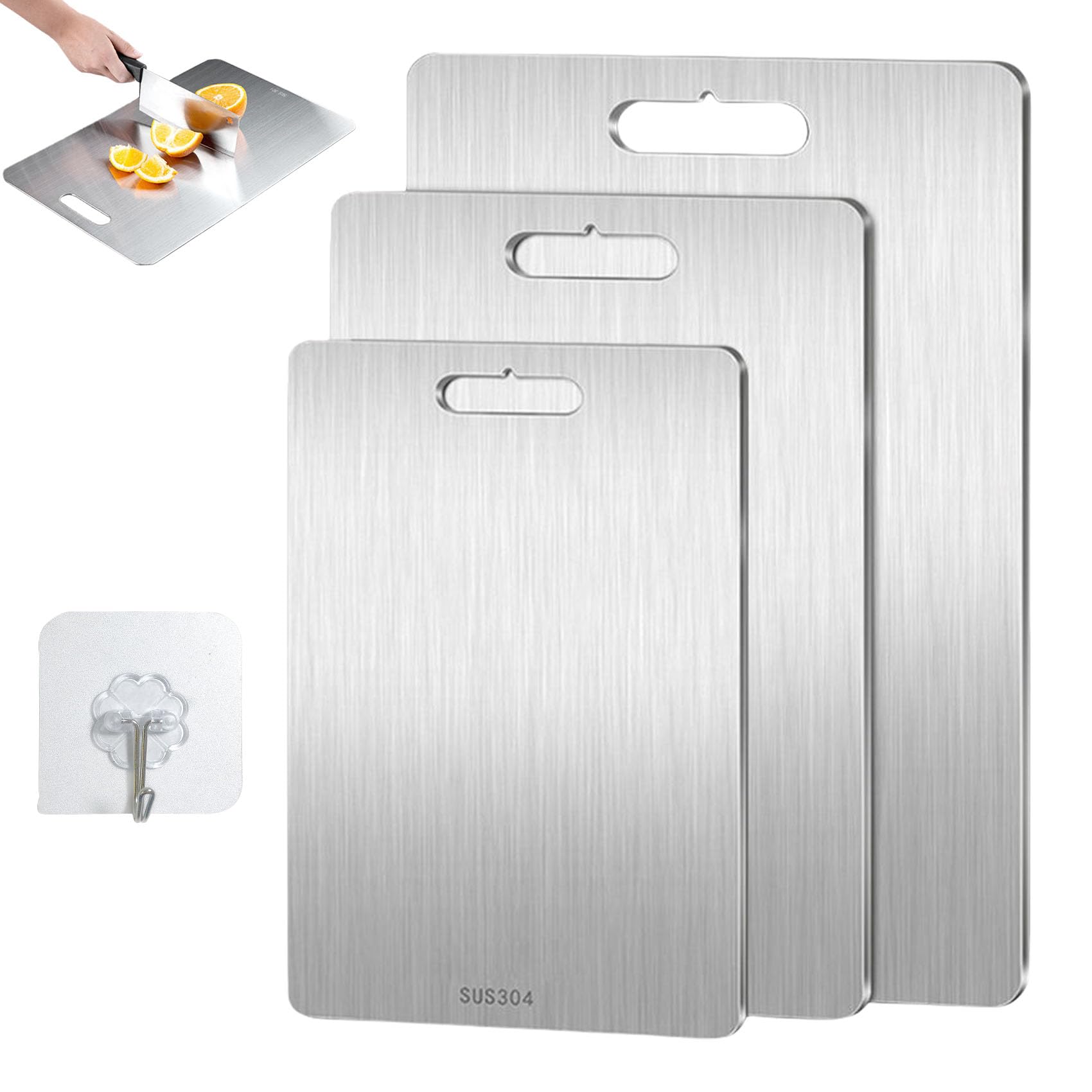 Titanware Cutting Board, Original Taima Pure Titanium Cutting Board, Titanium Cutting Boards for Kitchen (11.41 * 7.87 in)