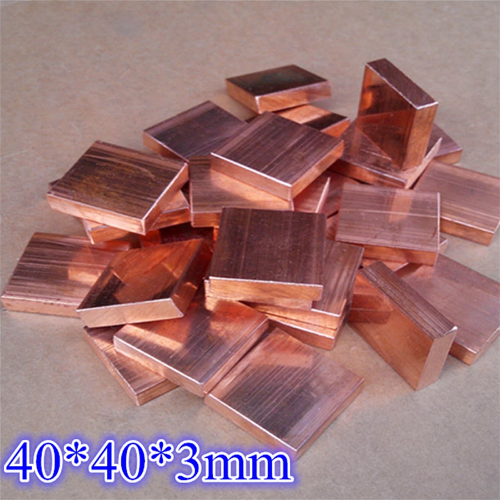 Copper Heatsink Computer PC Laptop Notebook | Foglio di blocco piastra di raffreddamento a conduzione di calore(50x50x25mm 1pc)
