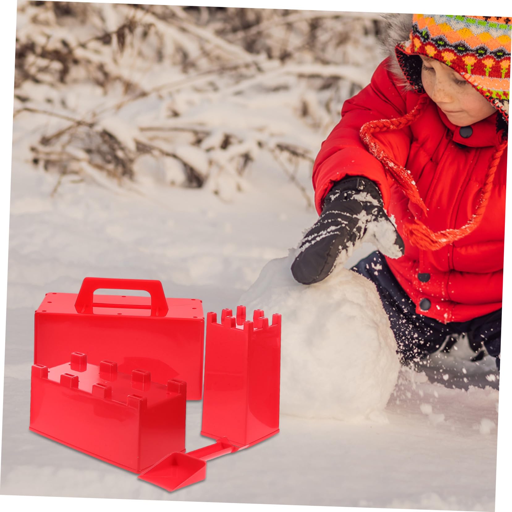 Gatuida Juego de Juguetes de Nieve para Niños Moldes y Pala de Plástico Resistente al Aire Libre para Juegos de Invierno y Construcción Creativa