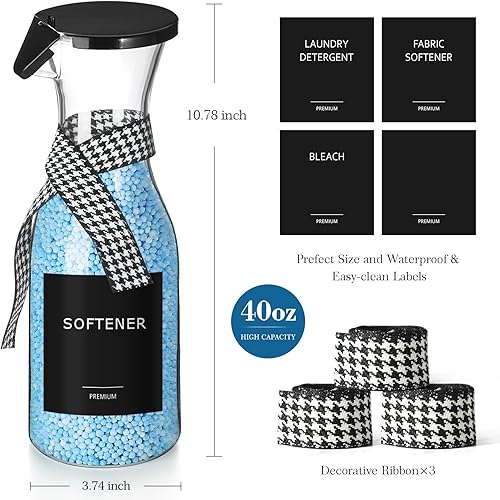 Miniatura 2 de TOLDATLI Dispensador de detergente para lavandería para organización de lavandería, dispensador de jabón para decoración de lavandería, dispensador