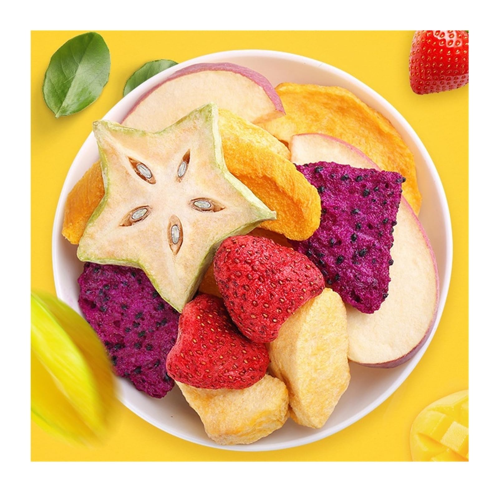 30 G Gemischte Gefriergetrocknete Früchte – Eine Lebendige Geschmacksmischung For Einen Erfrischenden Genuss. Genießen Sie Diesen Köstlichen Fruchtsnack!(6bag)