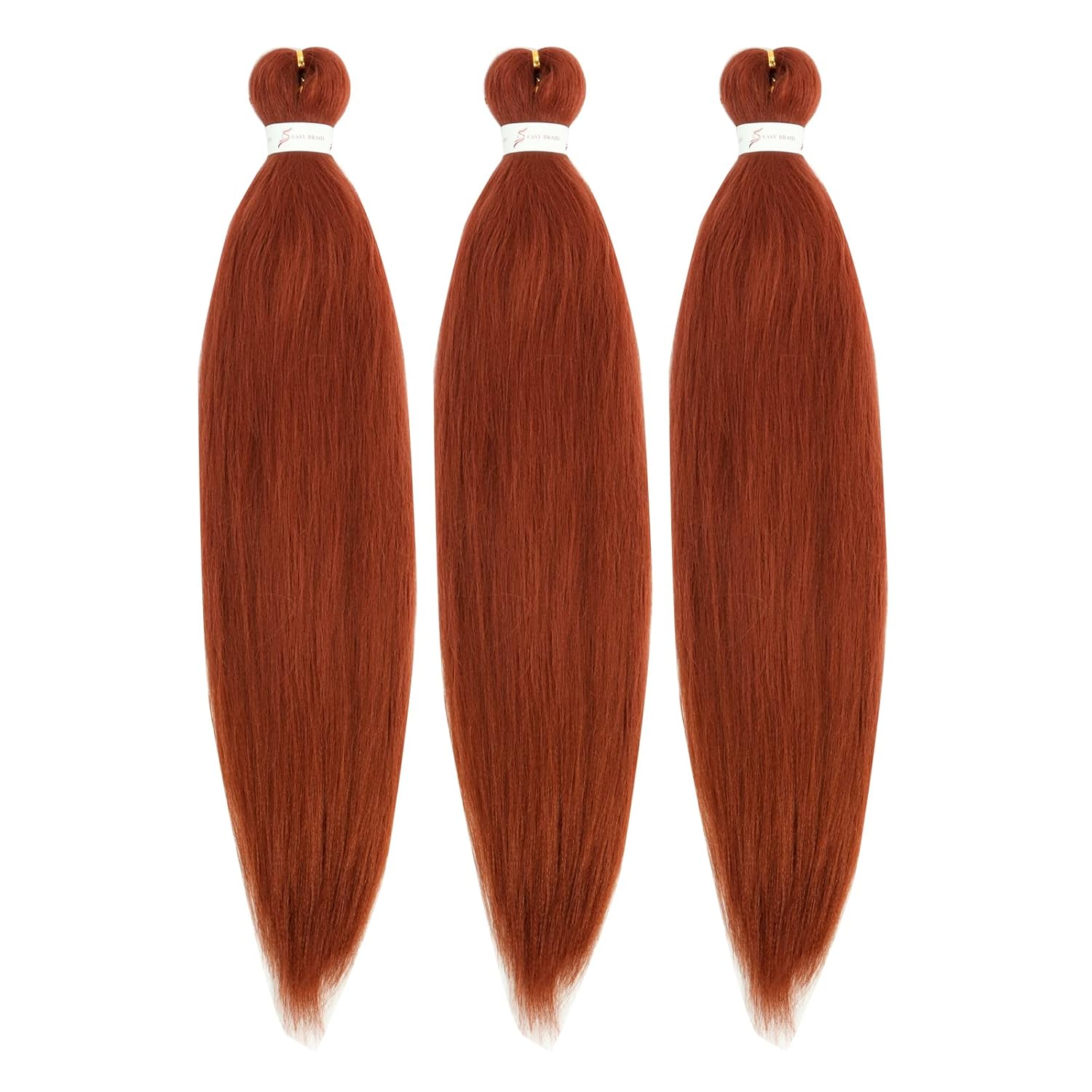 WacanDan 350 Ginger Pre Stretched Braiding Hair 26 Inch 3