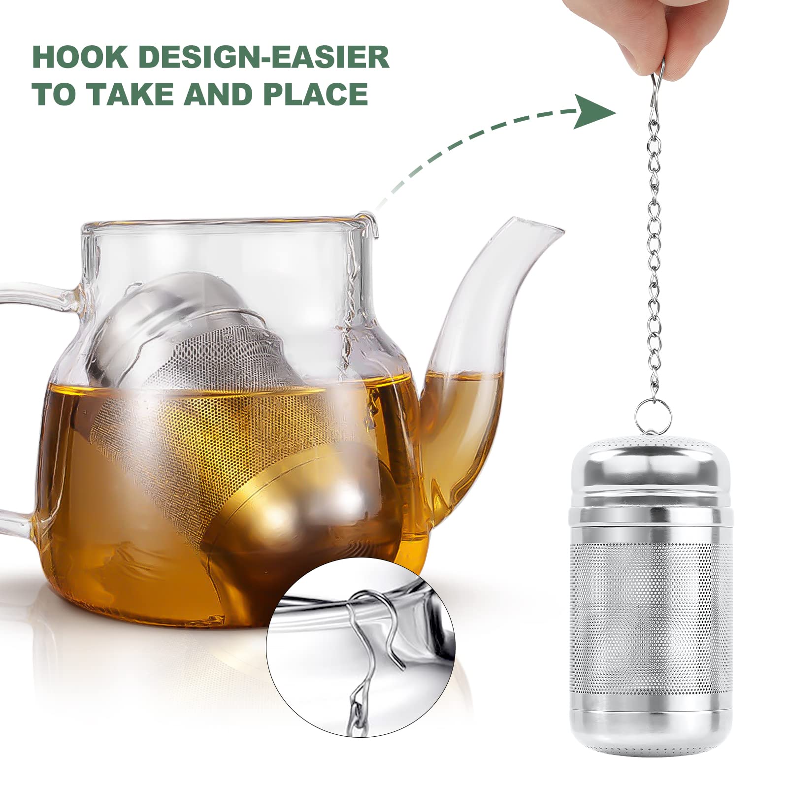 Vicloon Tea Infuser 304 Stainless Steel Tea Strainer Mesh Tea